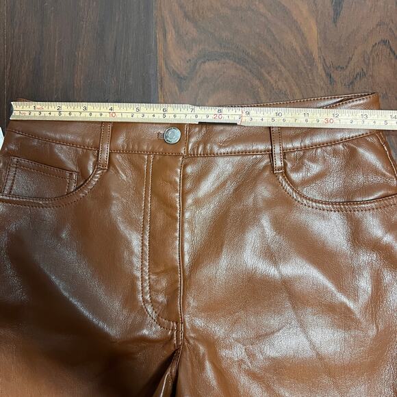 Aritzia Wilfred Melina 5" Short Women's High Waisted Cognac Sz 4 NWT - Picture 10 of 10